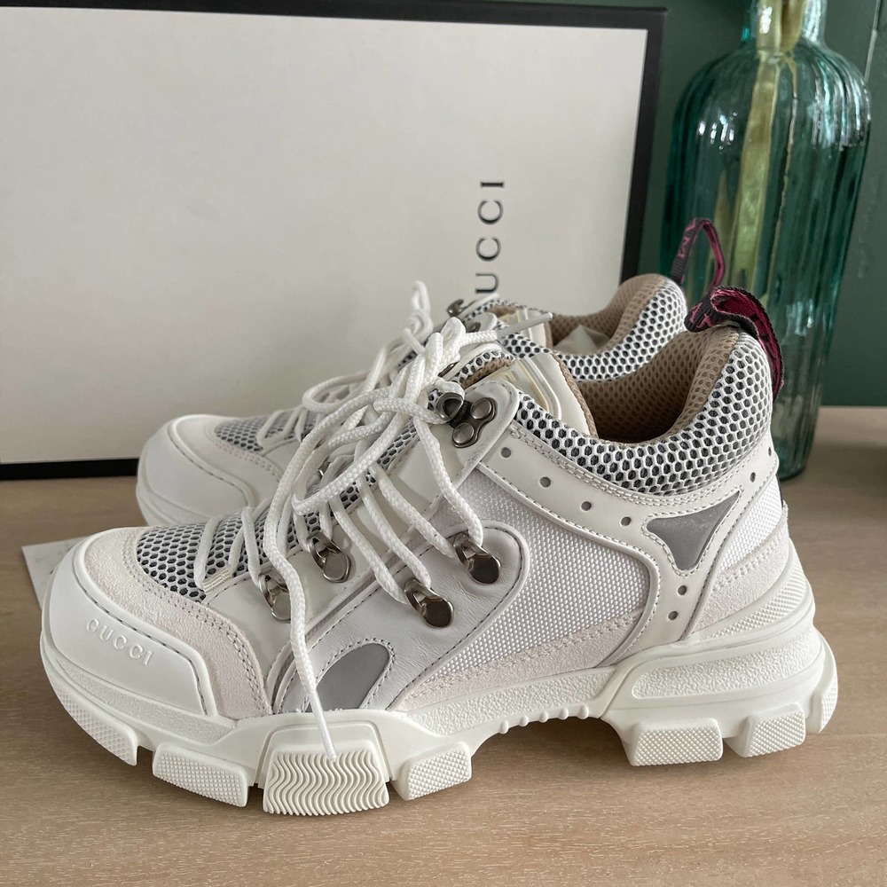 NEW Gucci Flasthrek Sneakers white 38.5 - Picture 8 of 9